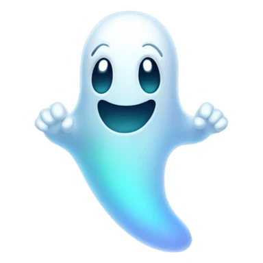ghost sticking his tongue out sticker