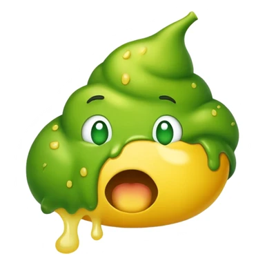 Emoji throwing up sticker