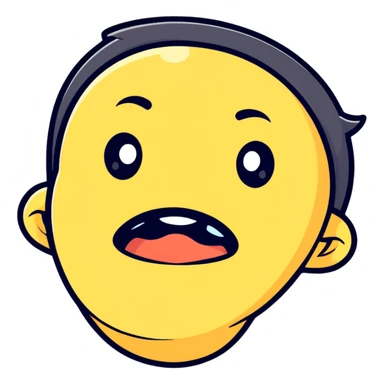 face gagging, embarrassed, shitting sticker