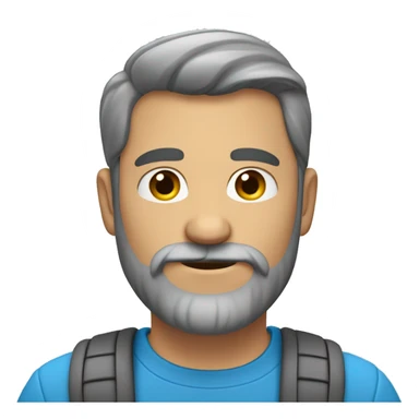 Un homme gay avec une barbe grise qui hausse les épaules  sticker