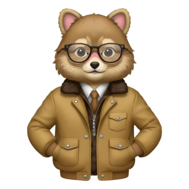 animal wtih glasses and body sticker