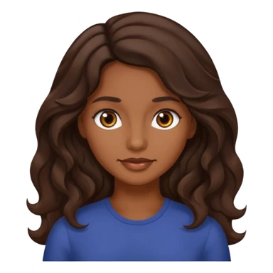 mujer trigueña oscura ,  pelo ondulado,  pelo largo  color marron oscuro, ojos marrones oscuros sticker
