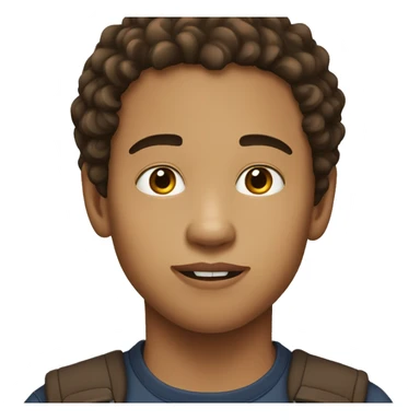 light skin teen boy with brown eyes and big lips sticker