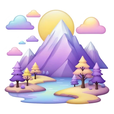  Pastel-white-yellow-purple-Iridescent-aesthetic-scenic-scenery-Decoration sticker
