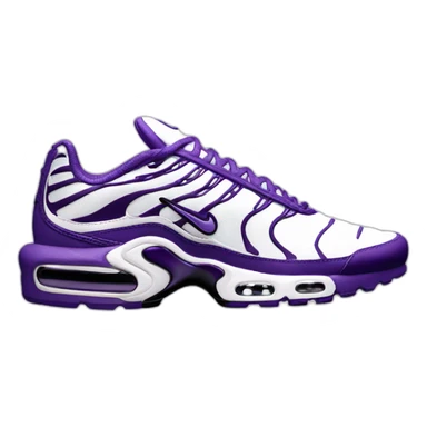 Nike Air max tn white and purple sticker