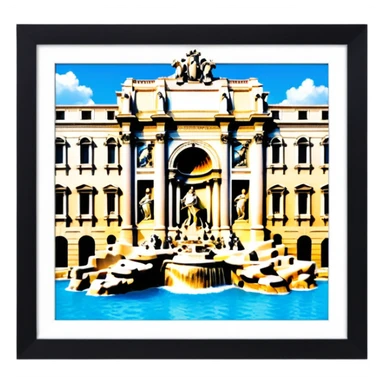 trevi fountain view from up above
no square style no frame sticker