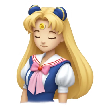 sailor moon girl sleeping sticker