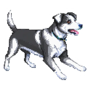 fast running dog sticker