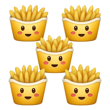 Generar papas fritas sin plato ni contenedor sticker