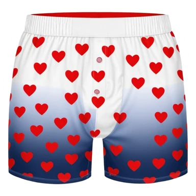 dungeon crawler carl's boxer shorts: white men's boxer shorts with print pattern of small red hearts sticker