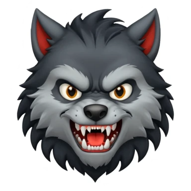 Werewolf with black hair sticker