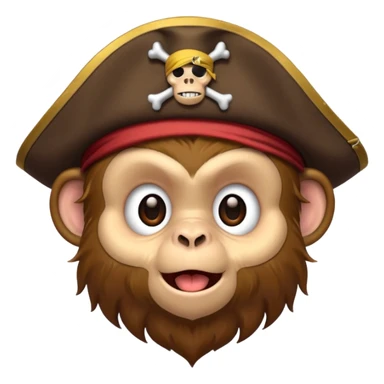 monkey with pirate hat























 sticker