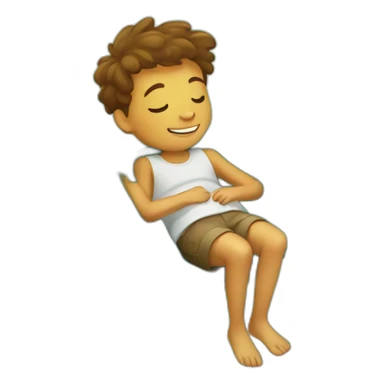 a kid laying in hammock sticker