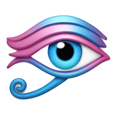 eye of horus with transgender pink and blue inside the transgender symbol sticker