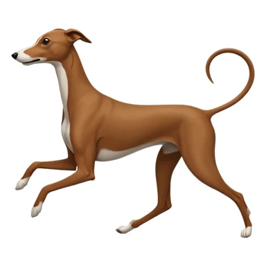 Silouhette of a brown Greyhound running sticker