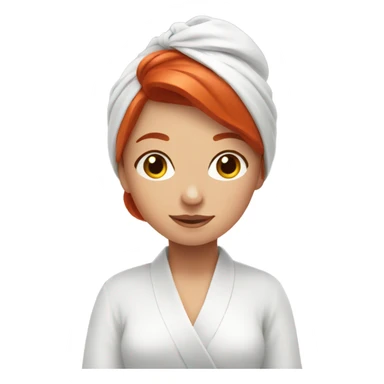 Red hair girl in spa relaxing  sticker