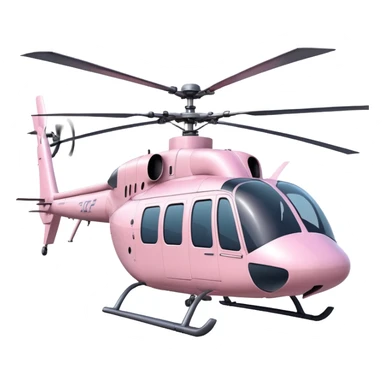 Light pink huge helicopter sticker