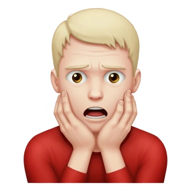 A guy strangling himself sticker