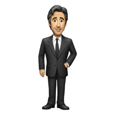 al pacino cartoon wearing suit sticker