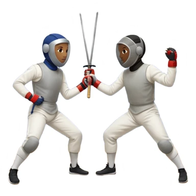 fencing with epees sticker