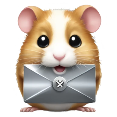 A hamster holding youtube silver play button sticker
