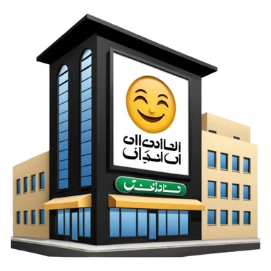 make a billboard on top of a healthy restaurant building written on it "مطعم صحي"  sticker