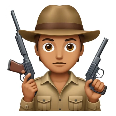 Marine with guns sticker