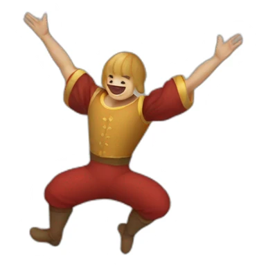 medieval circus acrobat doing a backflip sticker