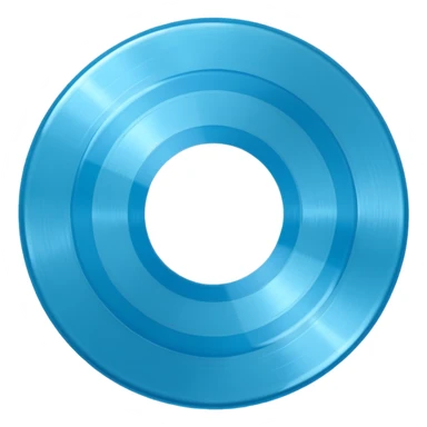 Light blue vinyl record sticker