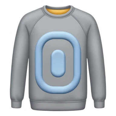 plain medium-thick pullover top, minimal style sticker