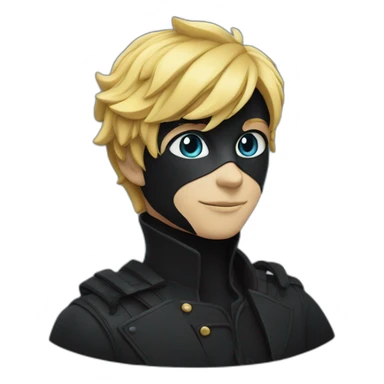 chat noir avec un lapin bleu sticker