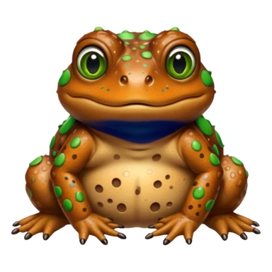 Brown toad sticker