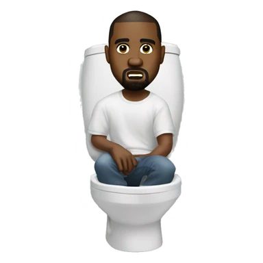 Kanye west as skibidi toilet sticker