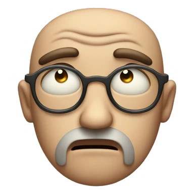 Sad man with eyebags sticker