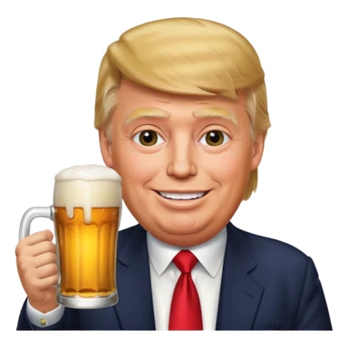 Donald trump drinking a beer sticker