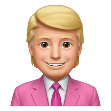 Donald trump in a pink suit sticker