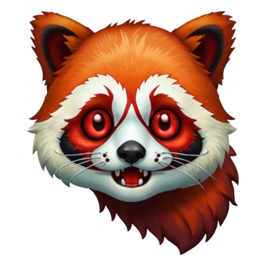 a red panda zombie sticker