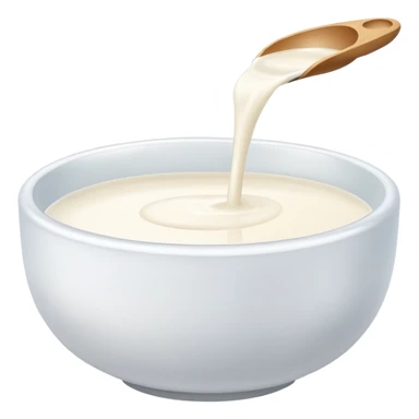 white bowl of milk, matte, simple, clear sticker