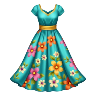 elbise çiçekli sticker