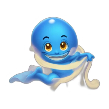Blue genie floating ghost from Aladdin  sticker
