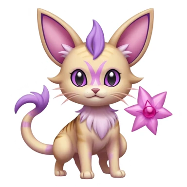  Fey Toony Meowth-Espeon-Skitty-Delcatty-Sprigatito-Purrloin-fusion-hybrid sticker