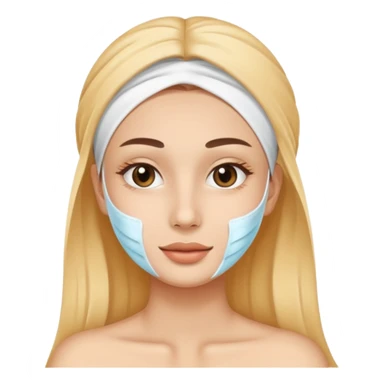 face skincare with mask pack sticker