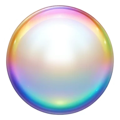 Pearl gemstone shiny and iridescent with rainbow reflections sticker