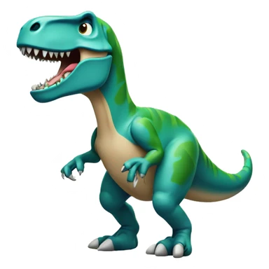 A T-rex with a broken arm in a plaster sticker