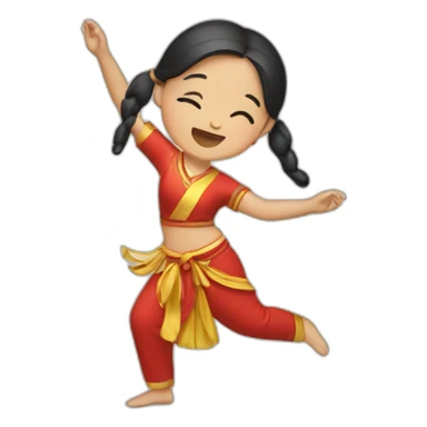 thai girl dancing flap sticker