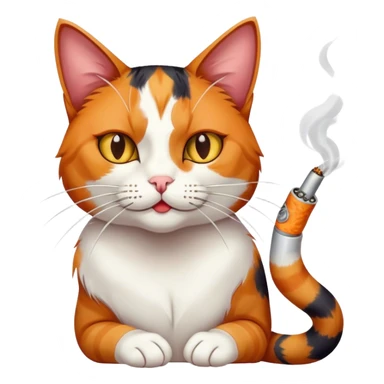 Cat smoking weed sticker