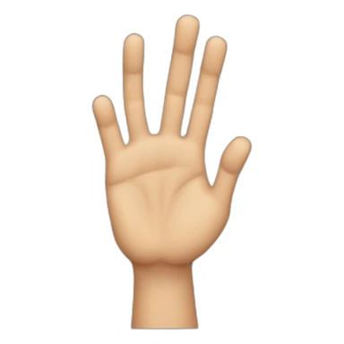 Palm of one hand open except for the middle finger, which is extended outwards sticker