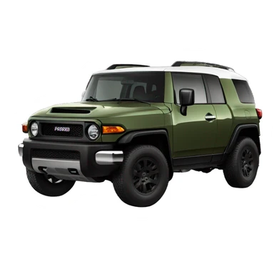 Army Green FJ Cruiser cruiser with black wheels sticker
