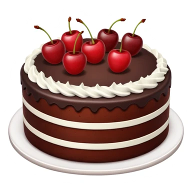 chocolate cherry frosted cake  sticker