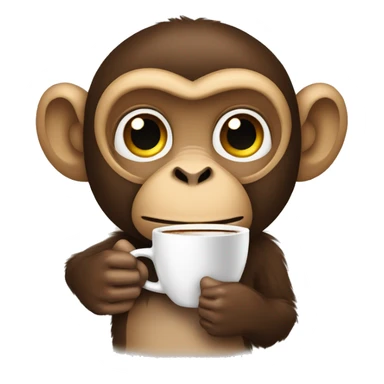 Monkey at call center wearing hump day Tshirt with a cup of coffee in hand sticker